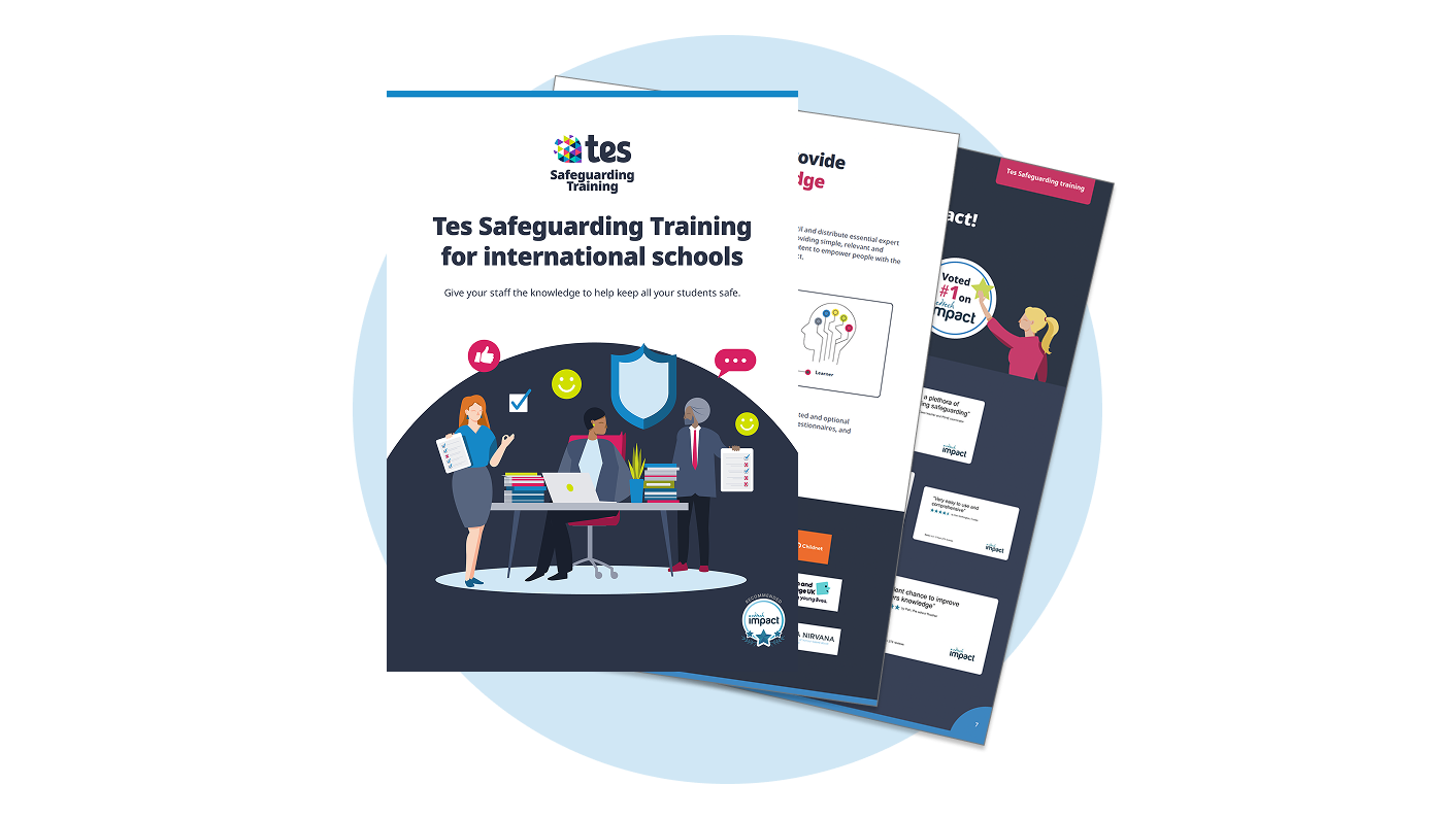 Tes Safeguarding Training brochure cover image